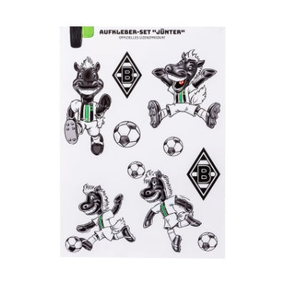 Aufkleber Set Jünter Maskottchen Borussia Mönchengladbach