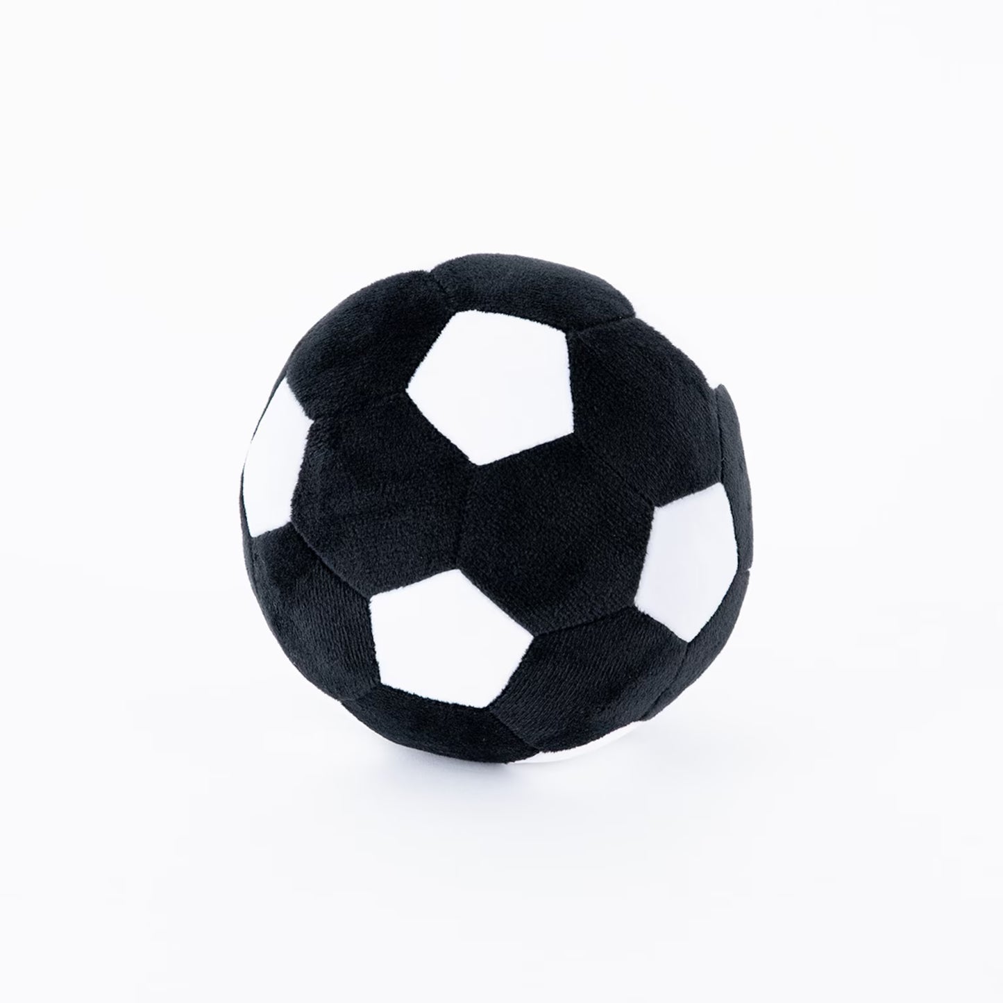 Plüschball in schwarz und weiß mit Borussia Mönchengladbach Raute.